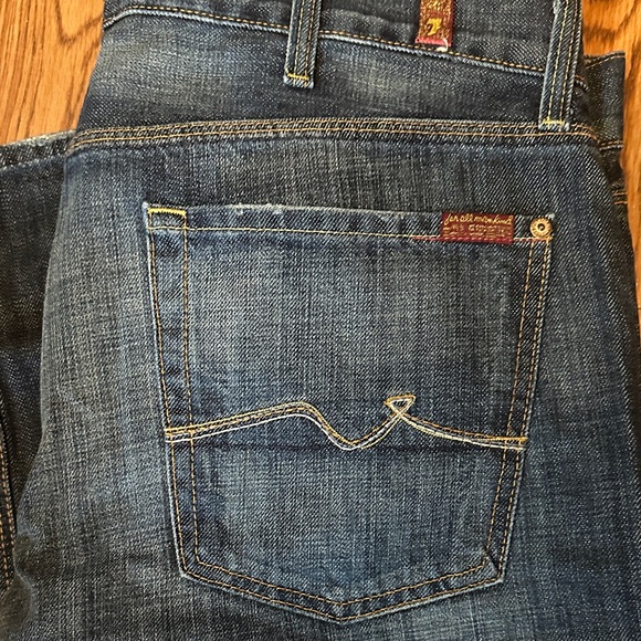 7 For All Mankind Men's Dark Blue Slim Jeans - Picture 4 of 4